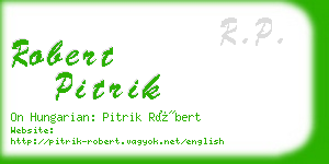 robert pitrik business card